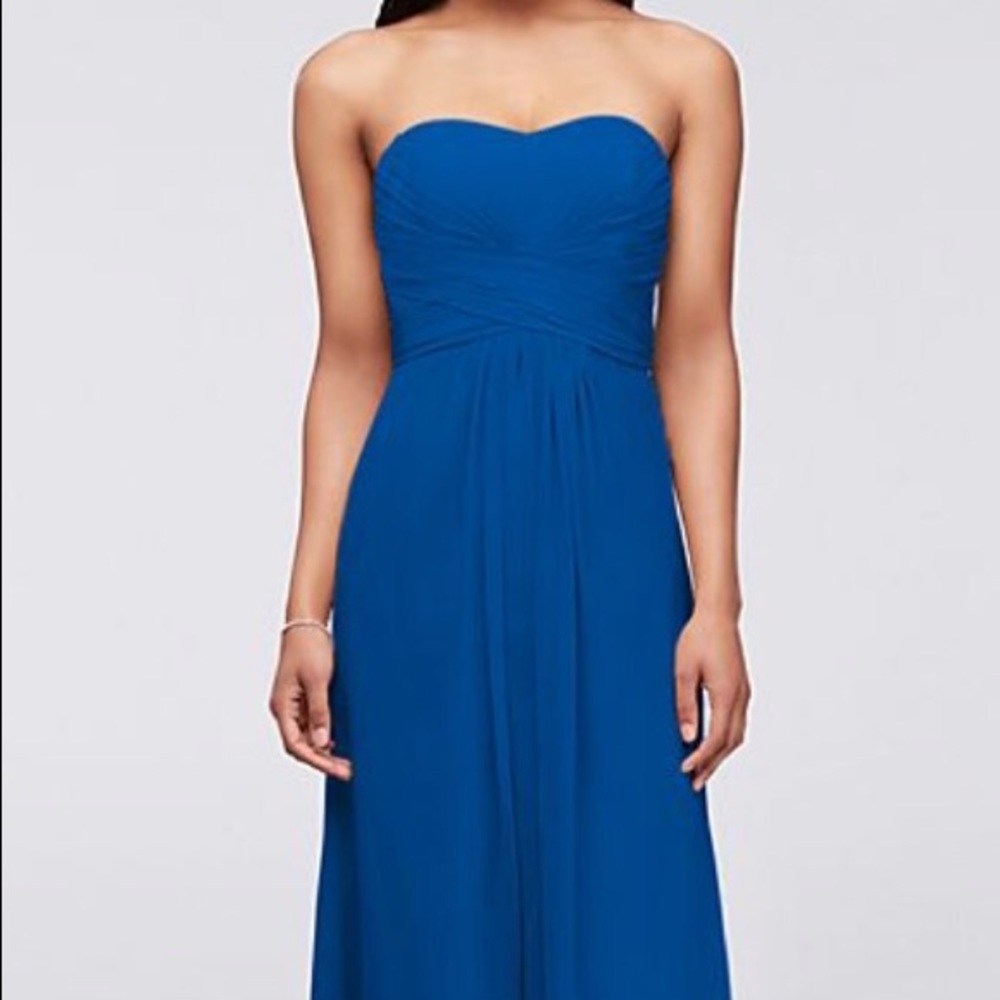 David’s Bridal Horizon Blue Bridesmaids dress